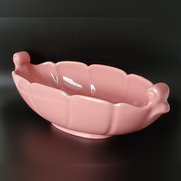 Vntg Abingdon 14" Ceramic Dusty Rose Pink Planter - Picture 11 of 11